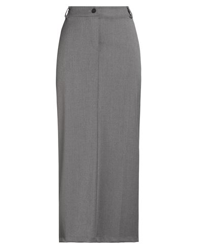 Tensione In Woman Maxi Skirt Grey Size M Polyester, Viscose, Elastane In Gray