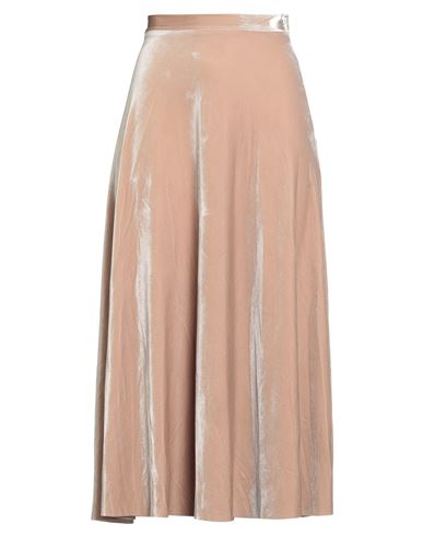 Tensione In Woman Midi Skirt Sand Size M Polyester, Elastane In Pink