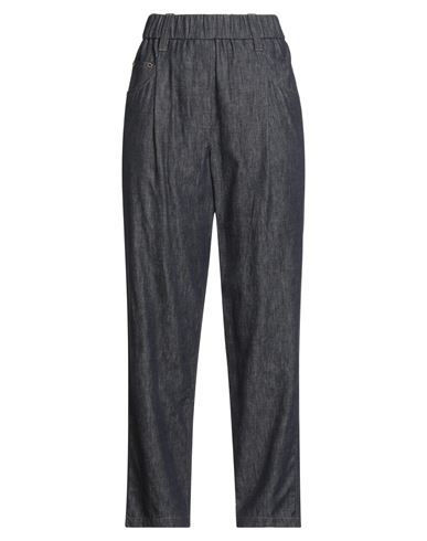 Brunello Cucinelli Woman Jeans Blue Size 14 Cotton, Brass In Blue