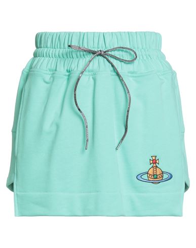 Vivienne Westwood Woman Mini Skirt Light Green Size M Cotton