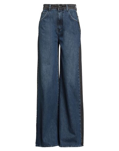 Vicolo Woman Jeans Blue Size L Cotton In Blue