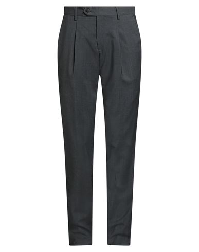 Tombolini Man Pants Charcoal Size 38 Virgin Wool In Black