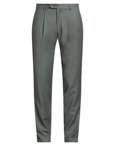 Tombolini Man Pants Sage Green Size 42 Virgin Wool, Elastane In Green