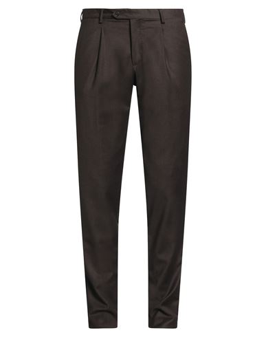Tombolini Man Pants Chocolate Brown Size 42 Virgin Wool, Elastane In Brown