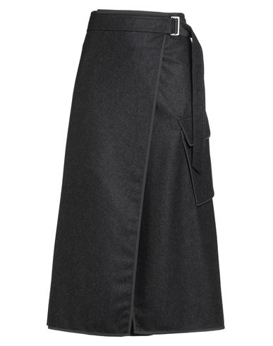 Brunello Cucinelli Woman Midi Skirt Charcoal Size 8 Virgin Wool In Gray