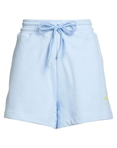 Adidas By Stella Mccartney Woman Shorts & Bermuda Shorts Sky Blue Size M Organic Cotton In Blue