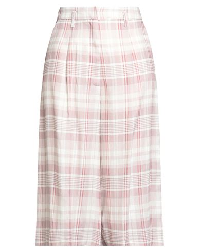 Liu •jo Woman Pants Pink Size 6 Linen In Multi