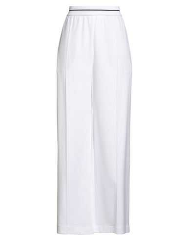 Brunello Cucinelli Woman Pants White Size 3xl Cotton, Elastane In White