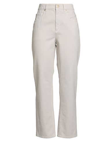 Brunello Cucinelli Woman Jeans Cream Size 10 Cotton In White