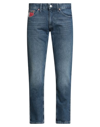 Tommy Jeans Man Jeans Blue Size 32w-32l Cotton In Blue