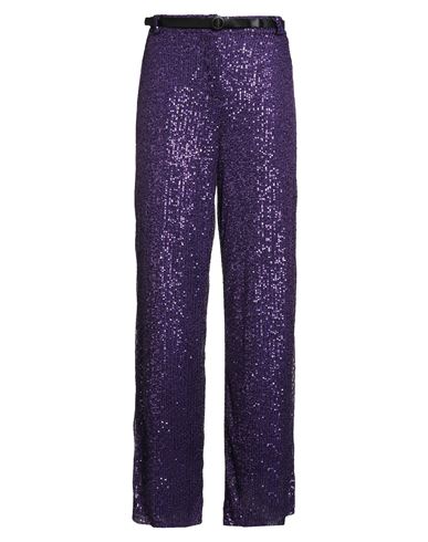 Tensione In Woman Pants Purple Size M Polyester In Purple