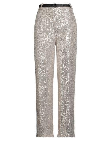 Tensione In Woman Pants Ivory Size Xs Polyester In Silver