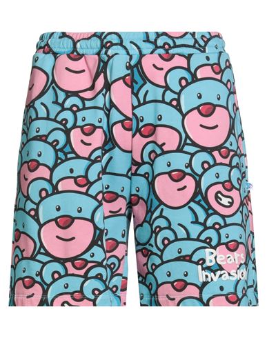Inbetweeners Man Shorts & Bermuda Shorts Light Blue Size L Cotton In Blue