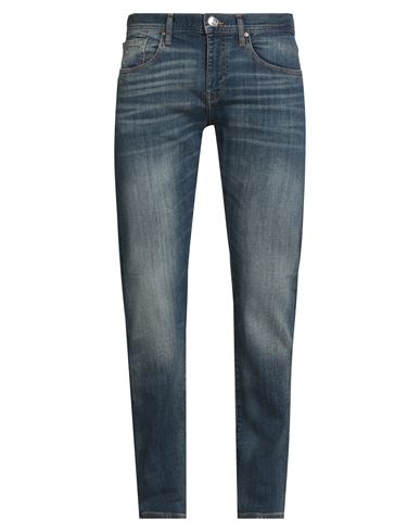 Armani Exchange Man Jeans Blue Size 33w-32l Cotton, Elastane In Blue