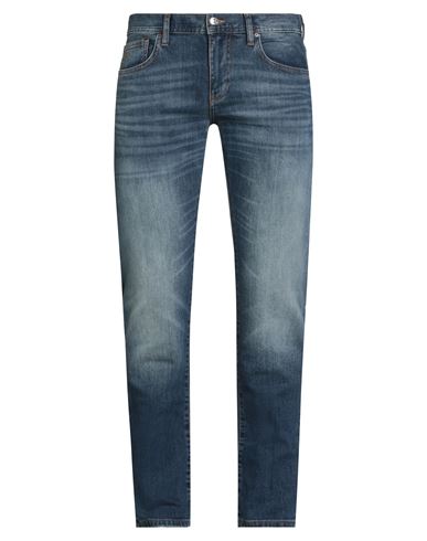 Armani Exchange Man Jeans Blue Size 33w-32l Cotton, Elastane In Blue