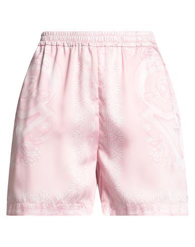 Versace Woman Shorts & Bermuda Shorts Pink Size 12 Polyester In Pink