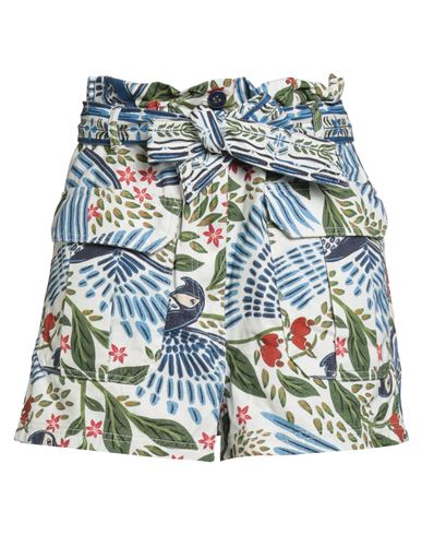 Farm Rio Woman Denim Shorts White Size L Cotton In White