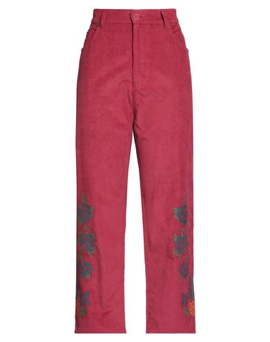 Farm Rio Woman Pants Garnet Size L Cotton In Red
