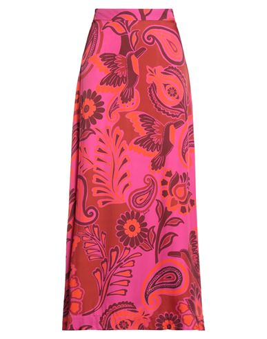 Farm Rio Woman Maxi Skirt Red Size Xl Viscose