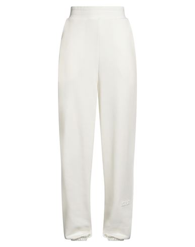 Ice Play Woman Pants Ivory Size S Cotton, Polyester In White