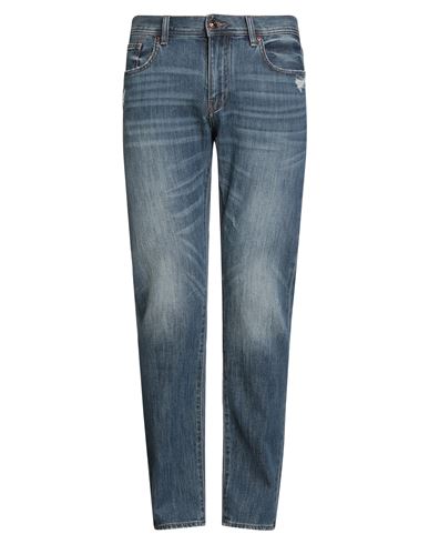 Armani Exchange Man Jeans Blue Size 34w-32l Cotton, Polyester, Elastane In Blue