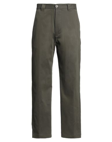 Berna Man Pants Military Green Size 26 Cotton, Elastane In Green