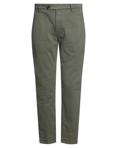 Clark Man Pants Military Green Size 30 Cotton, Elastane In Green