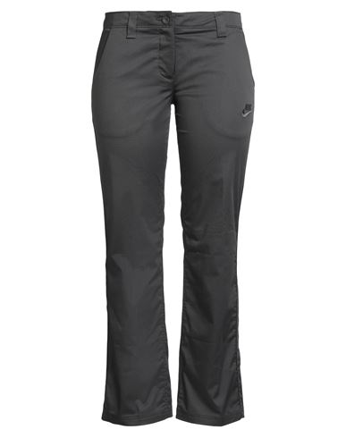 Nike Woman Pants Charcoal Size 12 Cotton, Elastane In Black