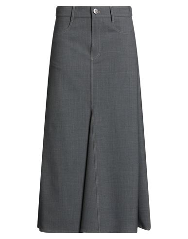 Brunello Cucinelli Woman Midi Skirt Grey Size 6 Virgin Wool, Polyamide, Elastane In Gray