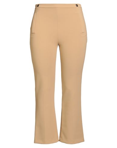 Elisabetta Franchi 4 Essentials Woman Pants Camel Size 12 Polyester, Elastane In Neutral