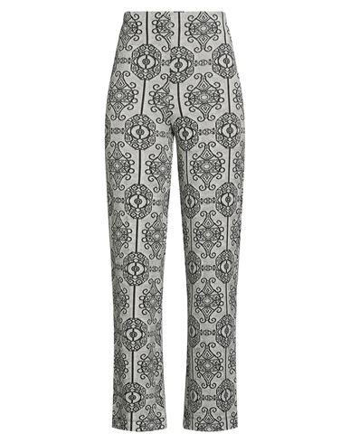 White Wise Woman Pants Off White Size S Polyester, Viscose, Elastane In Gray