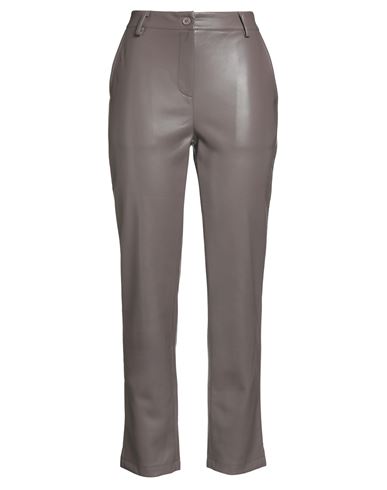 Tensione In Woman Pants Taupe Size M Polyurethane, Polyester In Gray
