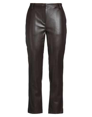 Tensione In Woman Pants Dark Brown Size M Polyurethane, Polyester In Brown