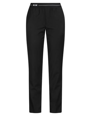 Msgm Woman Pants Black Size 16 Virgin Wool