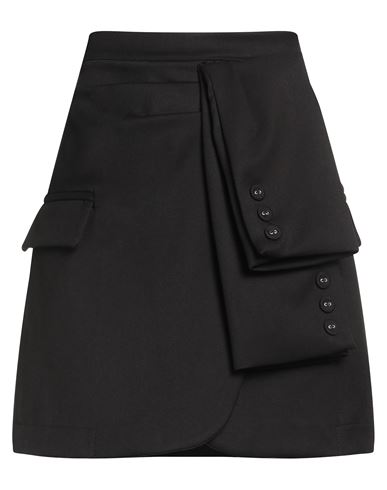 Tensione In Woman Mini Skirt Black Size M Polyester, Viscose, Elastane In Black