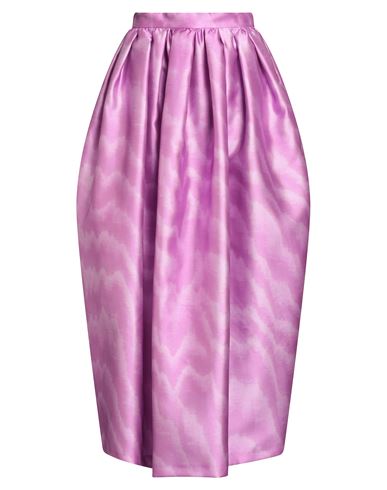 Msgm Woman Maxi Skirt Mauve Size 4 Polyester In Purple