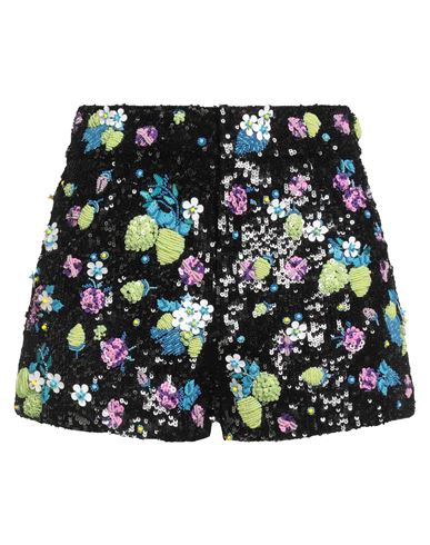 Msgm Woman Shorts & Bermuda Shorts Black Size 4 Pvc - Polyvinyl Chloride, Polyester, Glass In Black