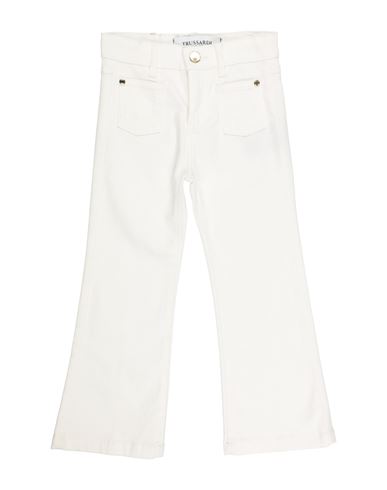 Trussardi Junior Toddler Girl Jeans White Size 6 Cotton, Elastane In White