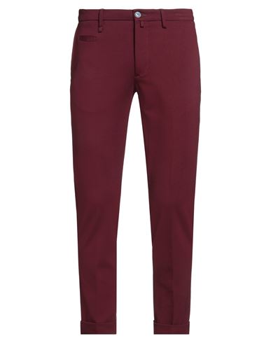 Barbati Man Pants Burgundy Size 36 Viscose, Polyamide, Elastane In Red