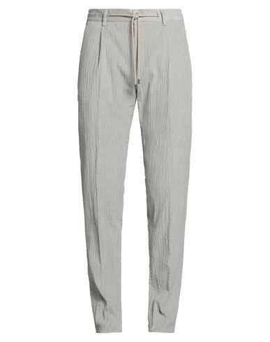 Moorer Man Pants Light Grey Size 32 Cotton, Elastane In Gray
