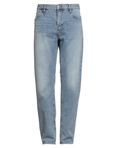 Armani Exchange Man Jeans Blue Size 31w-32l Cotton, Polyester, Elastane In Blue