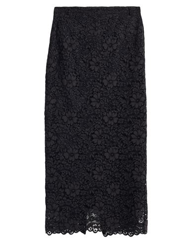 Tensione In Woman Maxi Skirt Black Size S Viscose, Cotton, Polyamide, Polyester, Elastic Fibres In Black