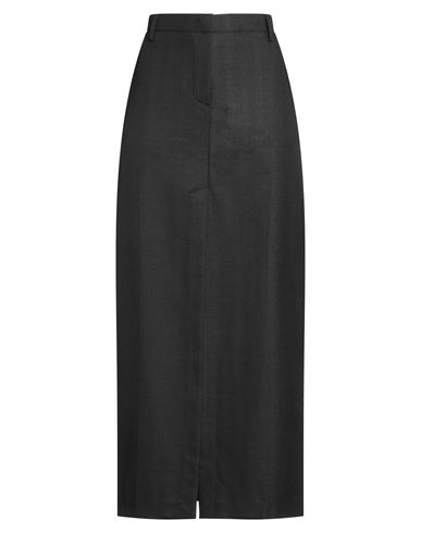 Tensione In Woman Maxi Skirt Charcoal Size M Polyester, Rayon, Elastane In Black