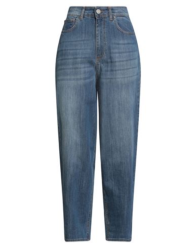 Tensione In Woman Jeans Blue Size M Cotton, Elastane In Blue