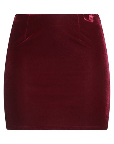 Tensione In Woman Mini Skirt Burgundy Size M Polyester, Elastane In Burgundy