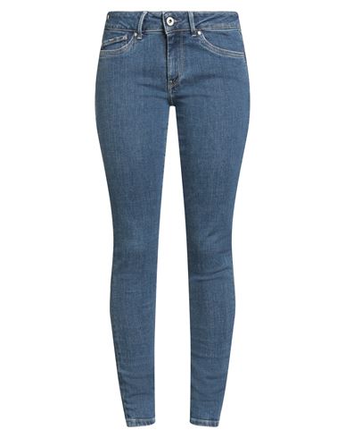 Pepe Jeans Woman Jeans Blue Size 31w-30l Cotton, Polyester, Elastane In Blue
