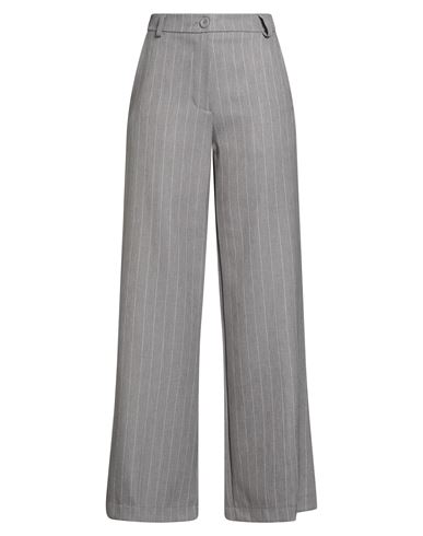 Tensione In Woman Pants Grey Size L Polyester, Viscose In Gray
