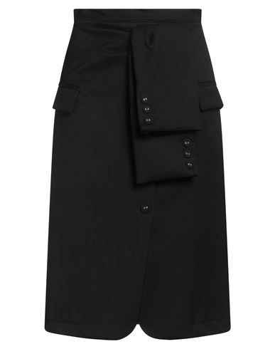 Tensione In Woman Midi Skirt Black Size S Polyester, Viscose, Elastane In Black