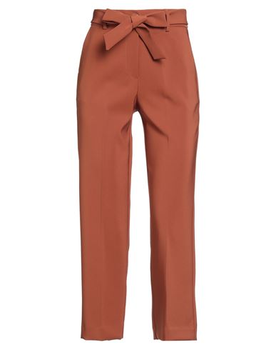 Kocca Woman Pants Brown Size 2 Polyester, Elastane In Brown
