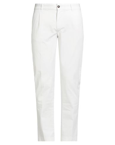 Barmas Man Pants White Size 34 Cotton, Elastane In White